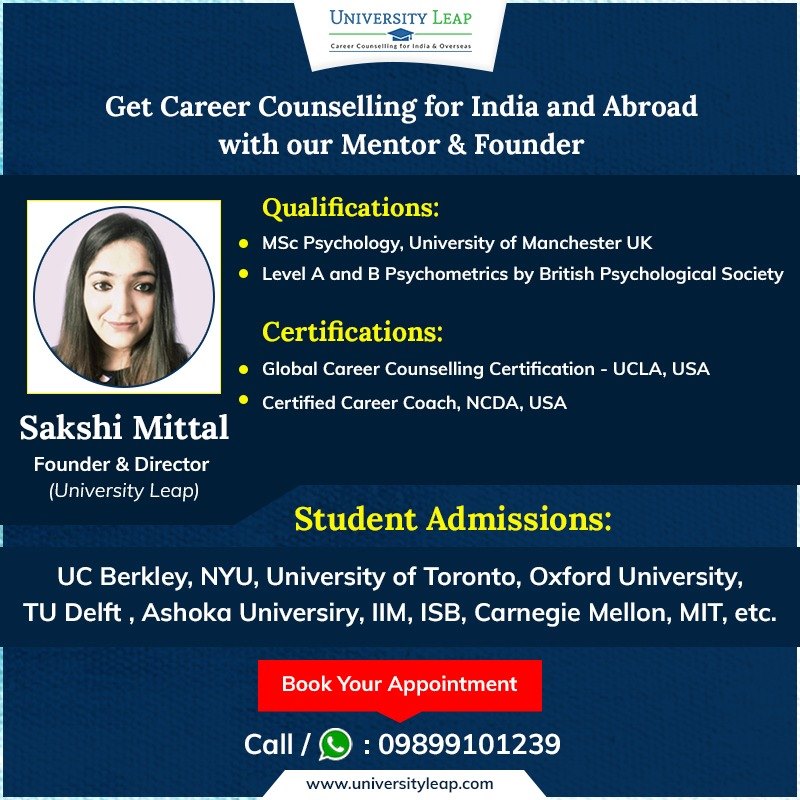 Sakshi Mittal - best career counsellor in Delhi